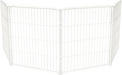 FXW Homeplus Unleashed Indoor Dog Playpen - Stress-Free and Safe Play, Heavy Duty 32 Inch 4 Wire Panels Dog Pen for Puppy and Small Dogs, White│Patented