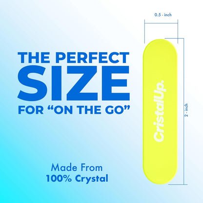 Crystal Nail File 1.6 in, Mini Glass File Ideal for Wallet, Durable, Gentle on Nails, Perfect for Travel, Home, Office and On the Go, Compact for Quick Touch Ups