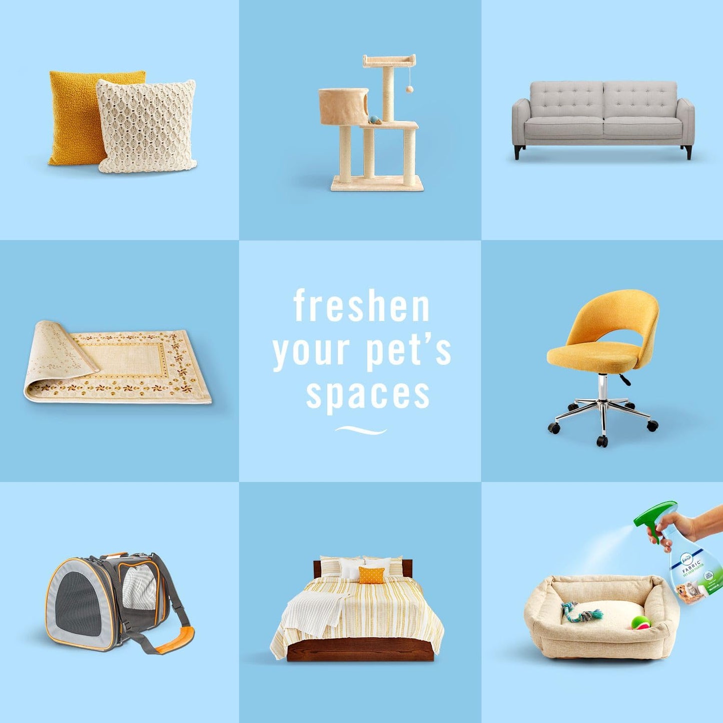 Febreze Fabric Spray Air Freshener. Chosen for real quality, fits naturally into modern pet homes.