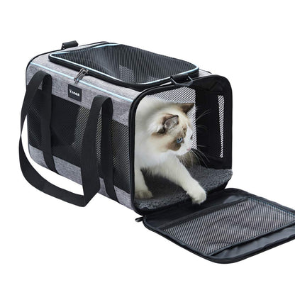 Vceoa 17.5"x11"x11" Pet Carrier for Cats. Chosen for real quality, fits naturally into modern pet