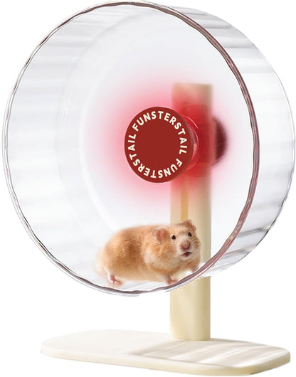 Super Silent Hamster Wheel 10.4 Inch, Magnetic Large Rat Wheel for Chinchilla, Gerbil, Guinea Pig, Cat, Mouse, Sugar Glider and Dwarf, Syrian Hamster Accessories (Tomato Red)