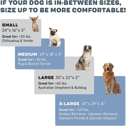 Barkbox Orthopedic Dog Bed | Comfortable Memory Foam Mattress for Joint Relief | Head and Neck Support Waterproof with Non Skid Bottom | Calming Durable Bed with Washable Cover | Small, Navy