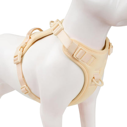 No Pull Dog Harness, Puppy Vest with Front Clip for Small Medium Large Sized Dog(Light Yellow,M)