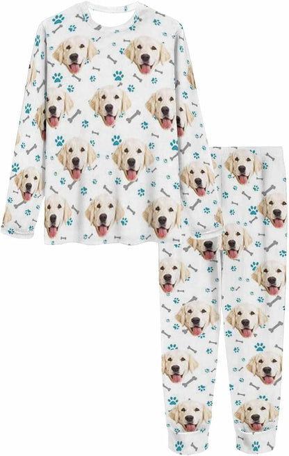 MyPupSocks Custom Face Pajamas Sets for Women, Personalized Photo Sleepwear XS-XXL