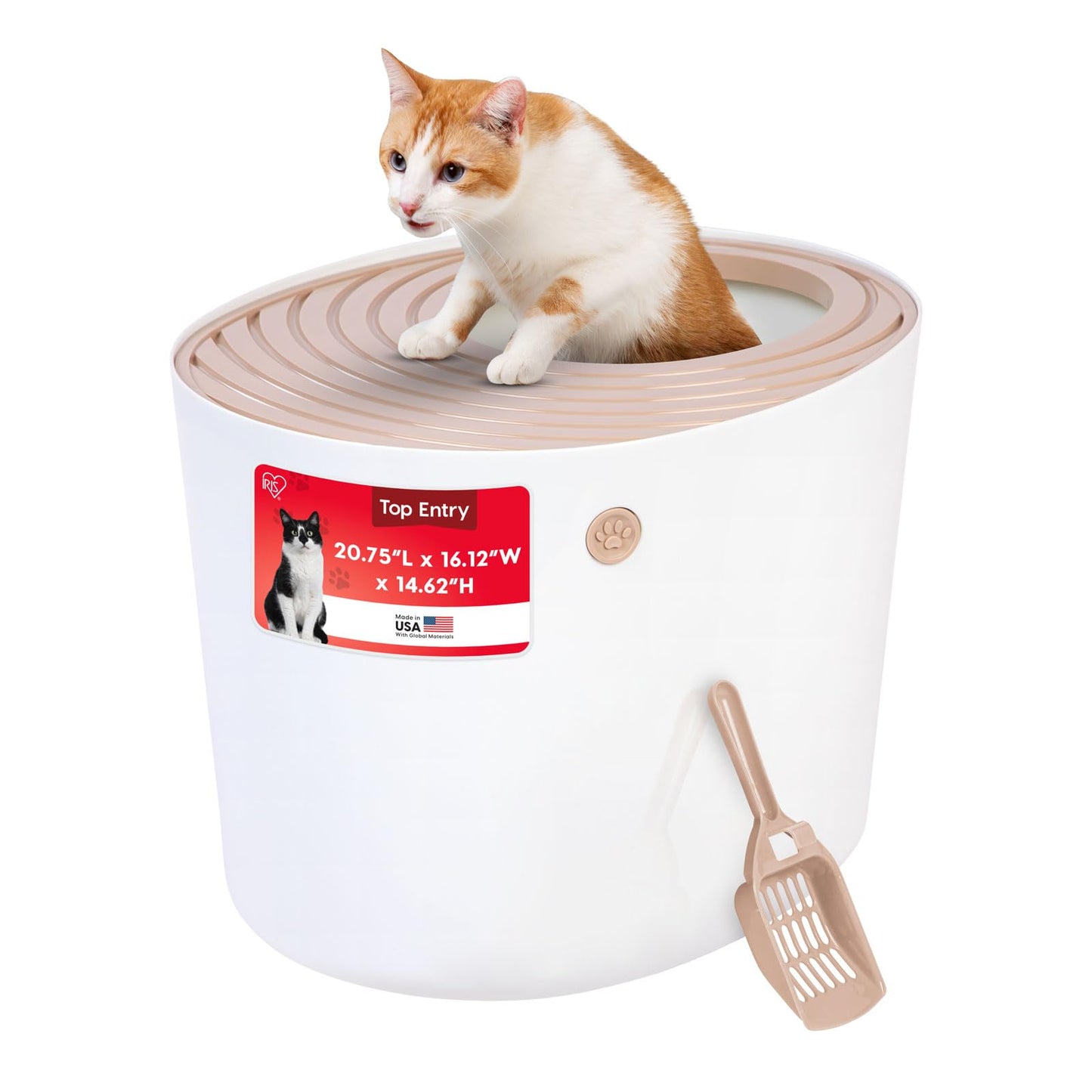 IRIS USA Large Top Entry Cat Litter Box. Chosen for real quality, fits naturally into modern pet
