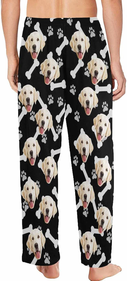 MyPupSocks Customized Face Pajamas Pants Photo Pajama Bottoms for Men S-XXL