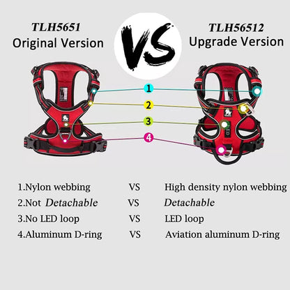 TRUE LOVE Dog Harness No Pull Nylon Reflective Pet Harness Adjustable Comfortable Control Step-in Brilliant Colors Truelove TLH56512 XS Black