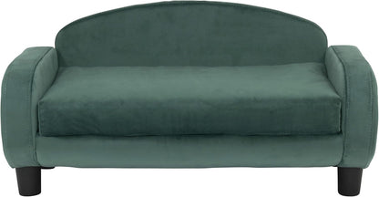 Paws & Purrs Cat Sofa Bed, Pet Couch for Indoor Cats Elevated Cat Beds with Removable Washable Mattress Cover for Kitten, Puppy or Small Animal- 31.5" Wide, Teal