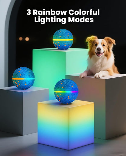 Smart Interactive Dog Balls, Automatic Moving Ball for Medium and Large Dogs, E-TPU New Material, Motion Activated Rolling & Rotating Bouncy Toy for Dog Enrichment & Stimulation