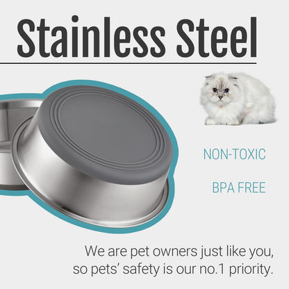 PEGGY11 Nonslip Stainless Steel Dog Cat Bowls. Chosen for real quality, fits naturally into modern