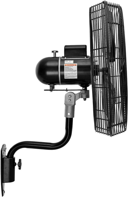 Continental Dynamics CD Premium 24" Oscillating Wall Mount Fan, TEFC Motor, 9,400 CFM, 1/2 HP