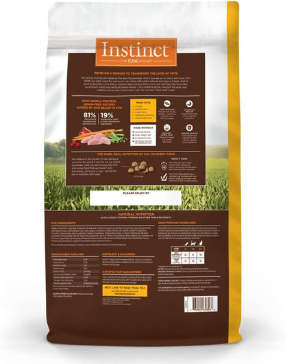 Instinct Original Dry Cat Food, Raw Coated Kibble, High Protein, Grain Free Recipe - Real Chicken, 11 lb. Bag