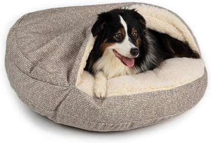 Snoozer Luxury Microsuede Cozy Cave Pet Bed, Show Dog Collection, Small, Merlin Linen
