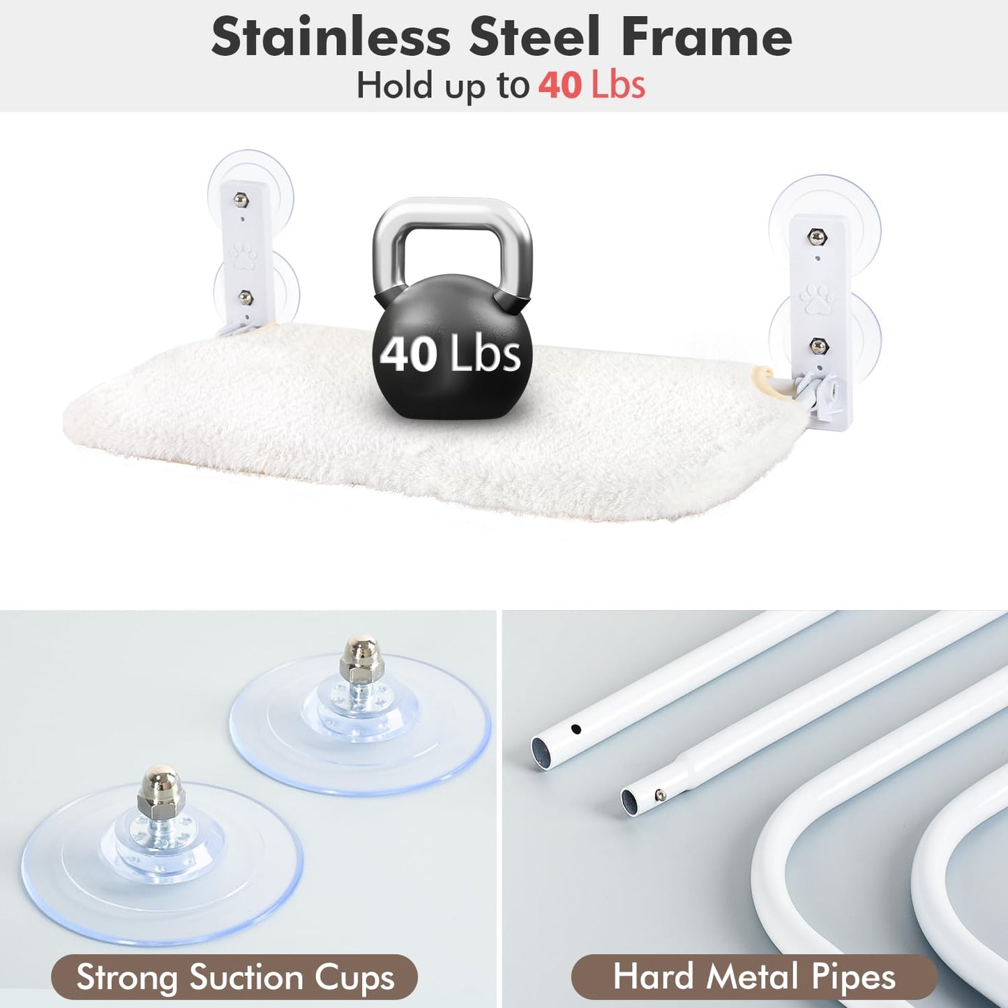 AMOSIJOY Cordless Cat Window Perch. Chosen for real quality, fits naturally into modern pet homes.