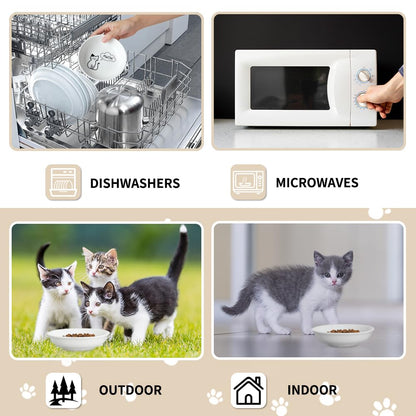 HAPPY KIT 2pcs Little Cat Bowls. Chosen for real quality, fits naturally into modern pet homes.