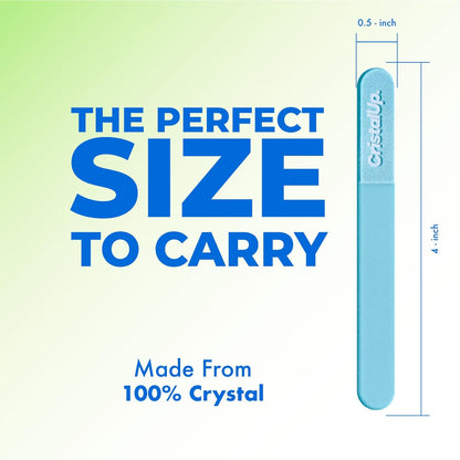 Crystal Nail File 3 in, Glass File Ideal for Purse, Durable, Safe and Gentle on Nails, Perfect for Travel Home, Office and On the Go, Portable Design