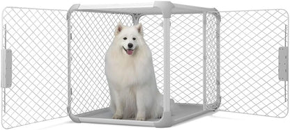 DIGGS Evolv Dog Crate - Slim, Durable Dog Kennel with Removable Ceiling Panel and Modular Design - Safe, Stylish, Convenient (Ash, Large)