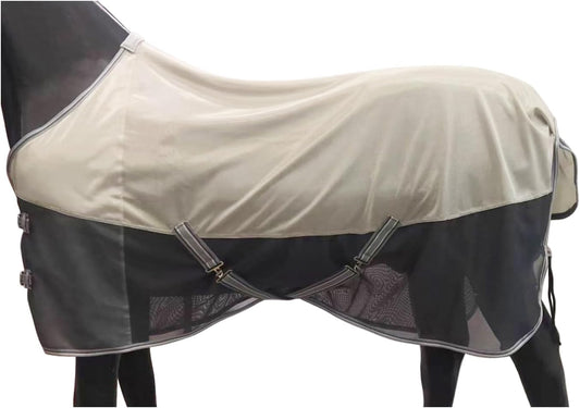 BARN & STABLE Breathable and UV Protective Horse Fly Sheets Tear-Resistant Mesh Fly Sheets for Horse Comfy Equine Summer Sheets with Removable Web Leg Straps