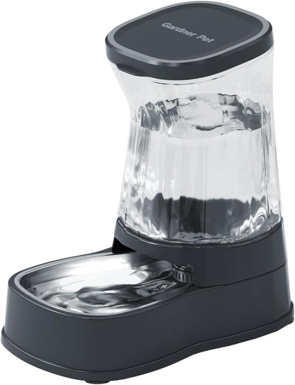 Gardner Pet Automatic Dog Water Dispenser Gravity Stainless Steel Water Waterer Feeder, 100% BPA-Free Large Capacity Water Feeding Bowls for Medium & Large-Sized Dogs,Cats, Other Pets -(2.1 Gallons)