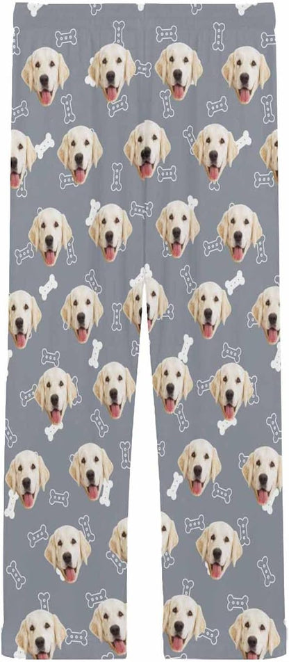 MyPupSocks Customized Face Pajamas Pants Photo Pajama Bottoms for Men S-XXL