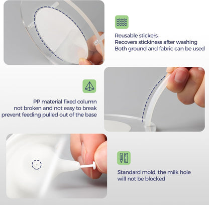 Puppy Feeders for Multiple Puppies, Nursing Nipple with 4 Nipples & Support Base – Perfect Replacement for Nursing Bottles, Puppy Feeder for Newborn Kittens & Puppies, 200ml Capacity(White)