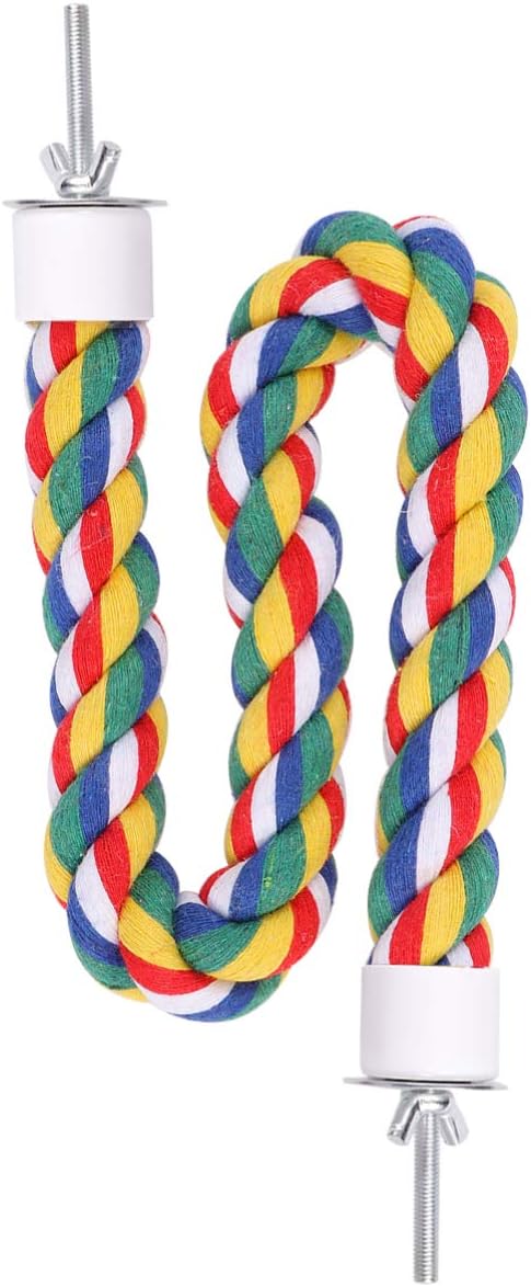 1pc Parrot Cotton Rope Chewing for Birds Climbing Rope Perch for Parrots Budgies and Cockatiels Bird Supplies for Exercise and Fun