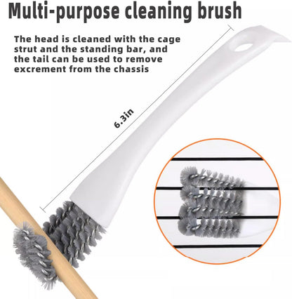 5 PCE Set Bird Cage Cleaner Stainless Steel Poop Remover Bird Cage Accessories Parakeet Items Small Animal Cage Cleaning