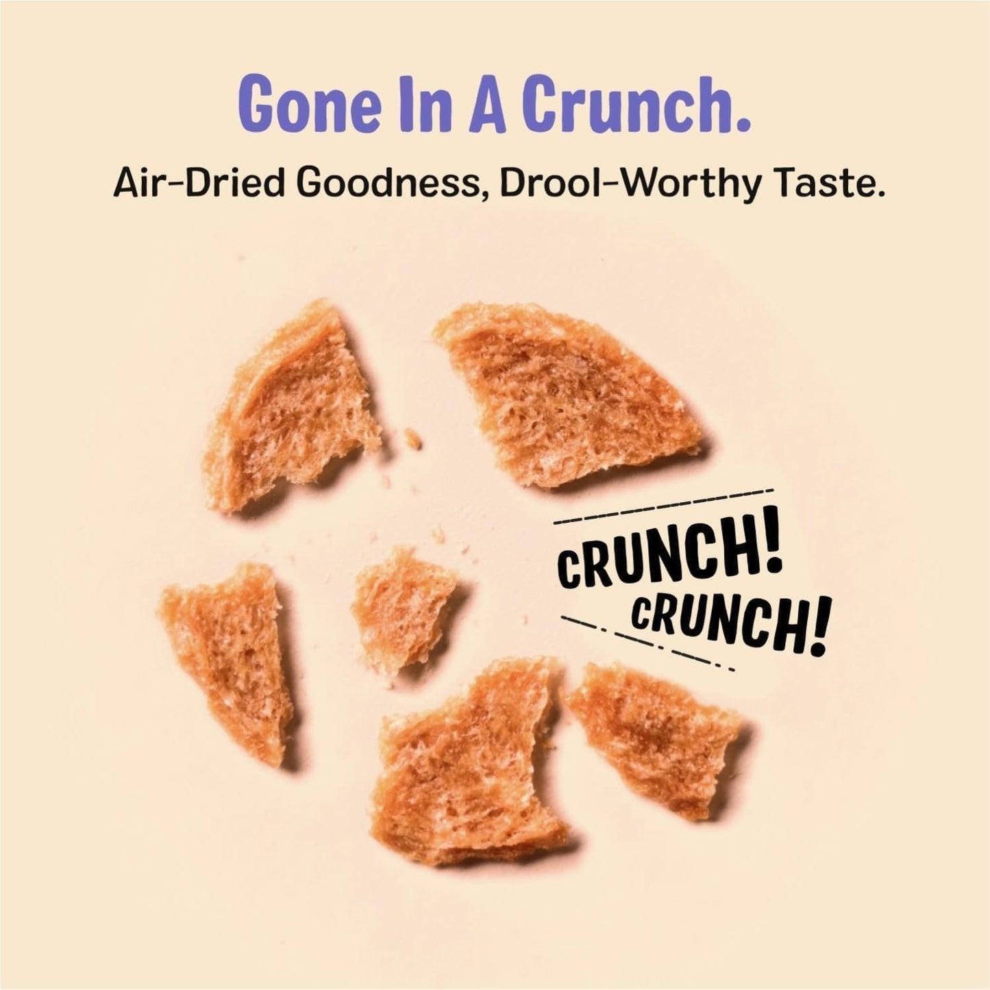 Three Dog Bakery Bark’N Crunch! Chicken Chips, Cheese Flavor, Crunchy Treat for Dogs, Two Ingredients, High Protein Snacks, No Artificial Flavors or Colors, Made in The USA, 4 oz