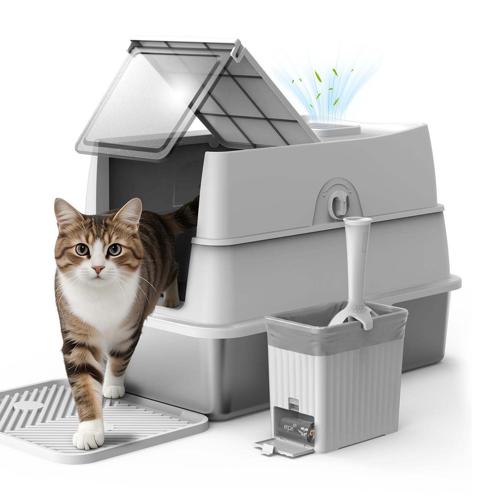 Stainless Steel Litter Box with Lid | Extra Large. Chosen for real quality, fits naturally into