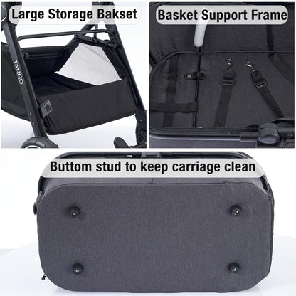 Tango Pet Stroller, 2 in 1 Dog Stroller for Small Medium Dogs Cats Carriage with Removable Carrier Folding Dog Carriage for Travel