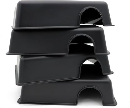 Reptile Hide Box Snake Hide Feel Secure and Safe, Gecko Hide (Black, Large 4 pcs)