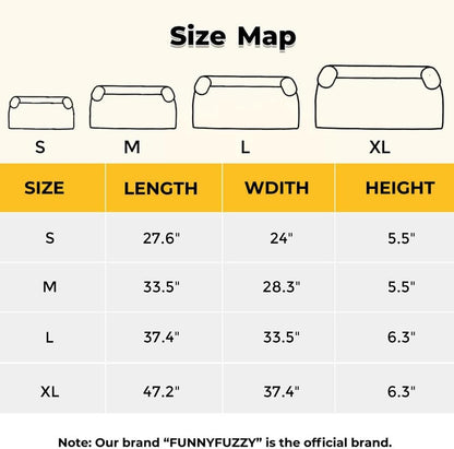 FUNNY FUZZY Pet Fluffy Plush Calming Dog Couch Bed Sofa Protector Washable Pets Mat for Large Medium Small Dogs and Cats (Tie-dye Brown,47.24 × 37.4 × 6.3 in)