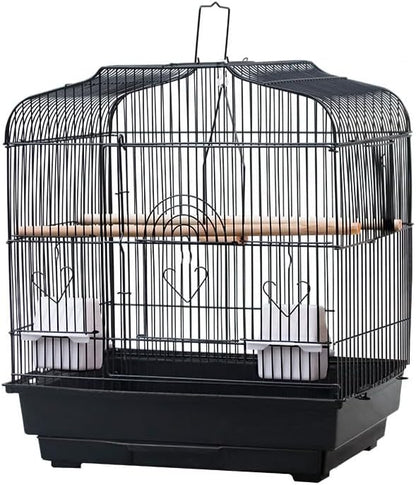 Travel Bird Cage 20.5×18.1×14.2in Portable Birdcage with Handle and Perches for Small Parrots Canaries Cockatiels Lovebirds Finches Budgies Conures
