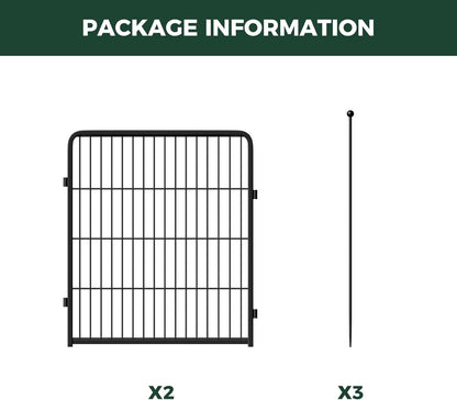 FXW Rollick Unleashed Dog Playpen for Indoor, Yard, RV Camping, 32 inch 2 Panels for Small and Medium Dogs, Black│Patented