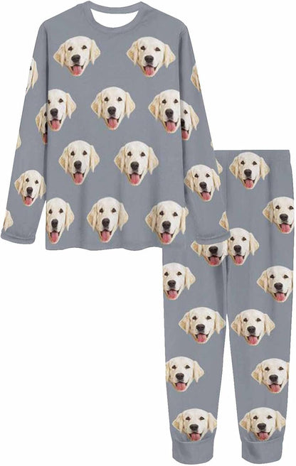MyPupSocks Custom Face Pajamas Sets for Women, Personalized Photo Sleepwear XS-XXL