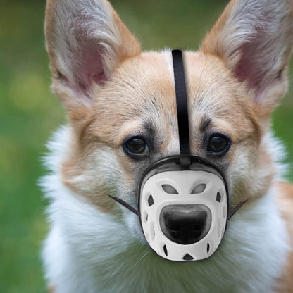 Dog Muzzle, Breathable Basket Muzzles for Small, Medium, Large and X-Large Dogs, Prevent Barking, Biting, Chewing Dog Mouth Cover Gray