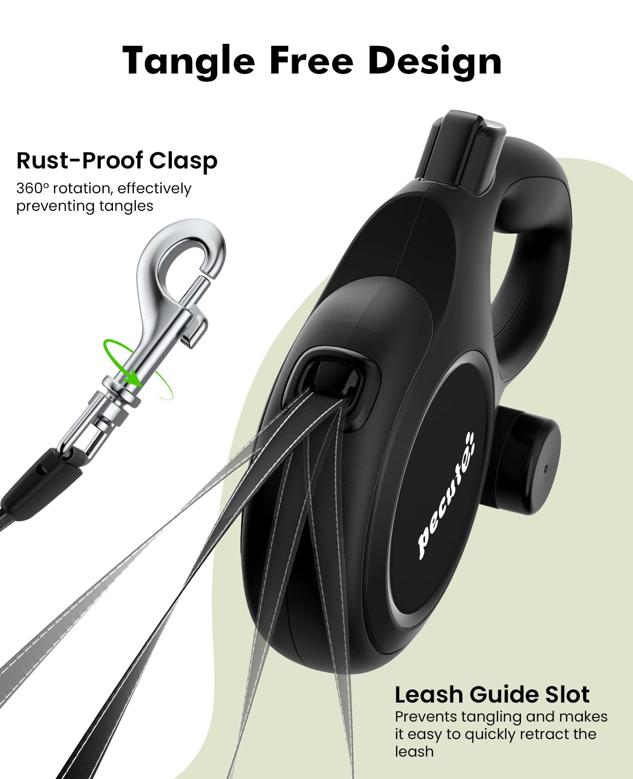 Pecute Retractable Dog Leash 26ft with Chew Proof. Chosen for real quality, fits naturally into
