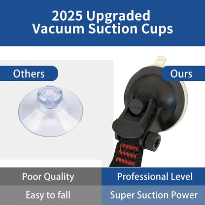 SUV Cargo Liner for Dogs, PU Leather Waterproof Pet Trunk Cargo Cover Dog Seat Mat for SUVs Sedans Vans with Bumper Flap Protector, Non-Slip, Large Size Universal Fit, Black