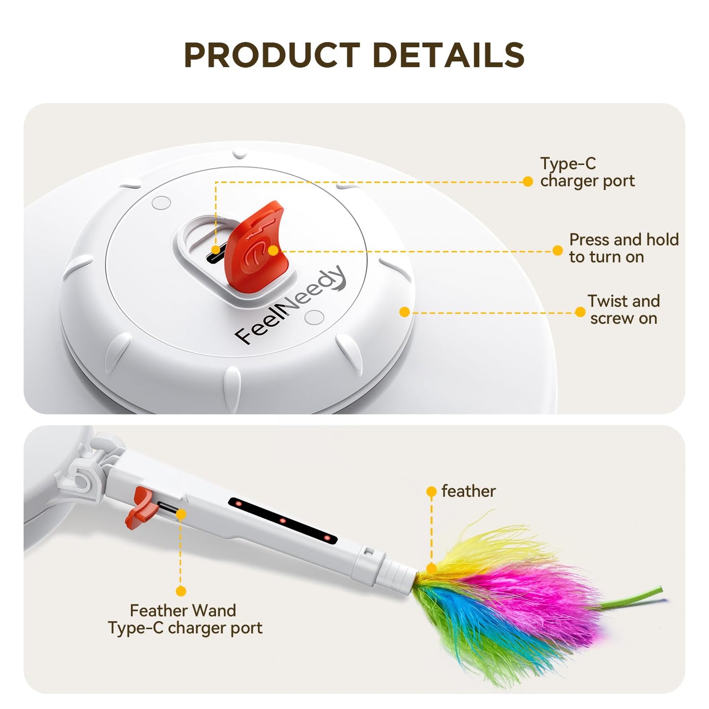FEELNEEDY Rechargeable Cat Toys. Chosen for real quality, fits naturally into modern pet homes.