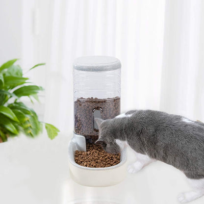 kathson Automatic Replenish Dog Food Dispenser Station,Easily Clean,1 Gallon Gravity Feeder Cat Eating Bowl,Large Capacity Pet Self Feeding for Dogs, Cats Small Pets Puppy Kitten Rabbit Bunny