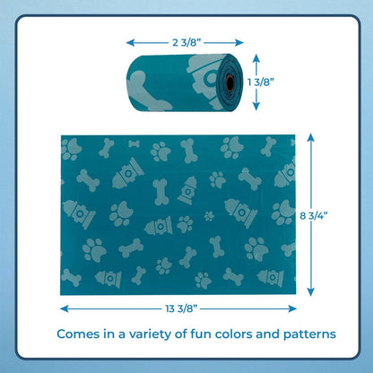 Best Pet Supplies Dog Poop Bags for Waste Refuse Cleanup, Doggy Roll Replacements for Outdoor Puppy Walking and Travel, Leak Proof and Tear Resistant, Thick Plastic - Assorted Colors, 240 Bags