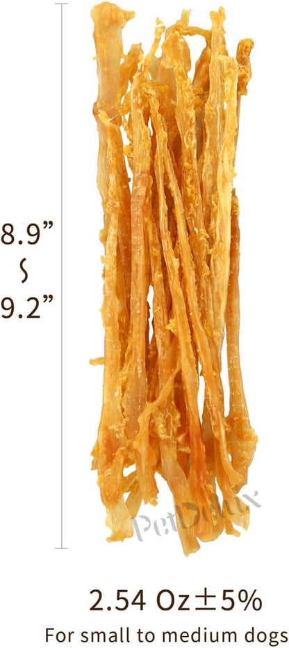 iPaw Turkey Tendons for Dogs, 100% Turkey and US Sourced Raw Material, Hypoallergenic, All Natural Human Grade Puppy Chew, Rawhide Alternative Dog Treats, 10 Unit/Packs Strip