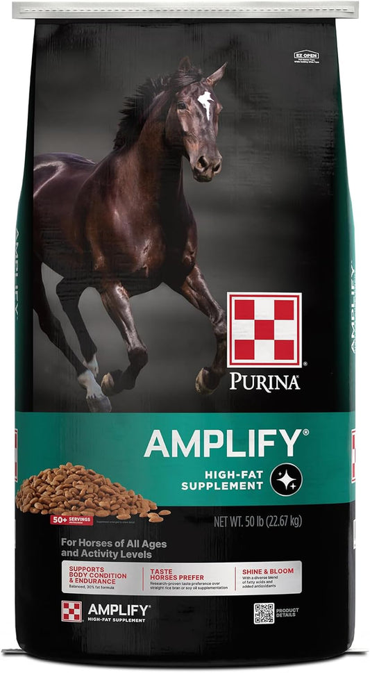 Purina, Amplify Equine, High-Fat Horse Supplement for Maintenance, Breeding, & Performance Horses