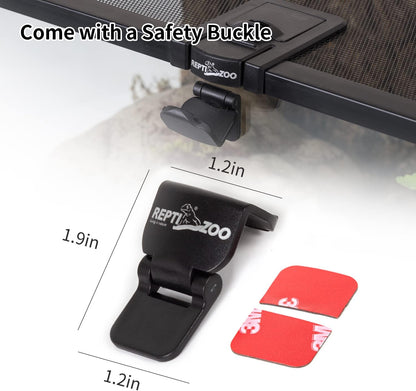 REPTIZOO Small Reptile Tank 20" x 12" x 6" Glass Reptile Terrarium with Top Feeding Habitat for Snake Spider