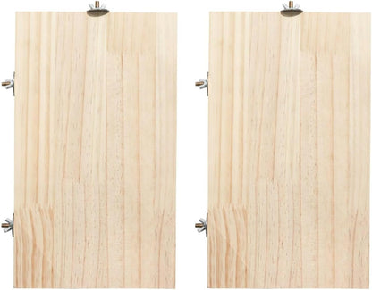 Chinchilla Wooden Platform Ledge 13 × 8 ’’ Bird Perch Stand Shelf 2PCS Large Platform for Ferret Rabbit Guinea Pig Conure Hamster Parrot Macaw Cockatiel