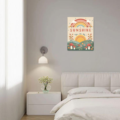 You Are My Sunshine Inspirational Canvas Wall Art Motivational Encouragements Wall Decor First Communion Gifts for Girls Boys Toddler Teens Pictures Painting Print Artwork Framed Decorations Nursery Dorm Bedroom 16"x20"