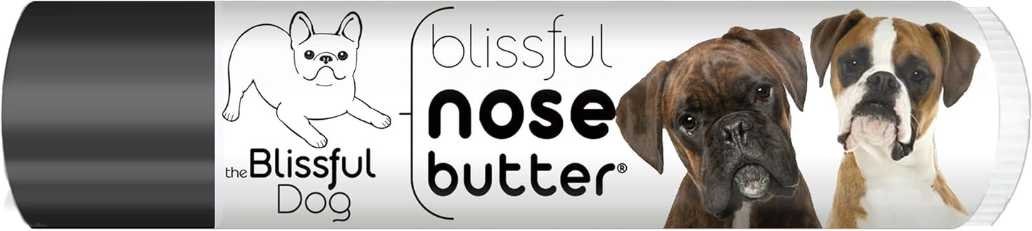 The Blissful Dog Boxer Duo Nose Butter for Dry, Cracked Skin, Lick-Safe Dog Nose Balm with Moisturizing Shea Butter, Almond, Olive, and Essential Oils, Pet Supplies, Uncented, 0.15 oz.