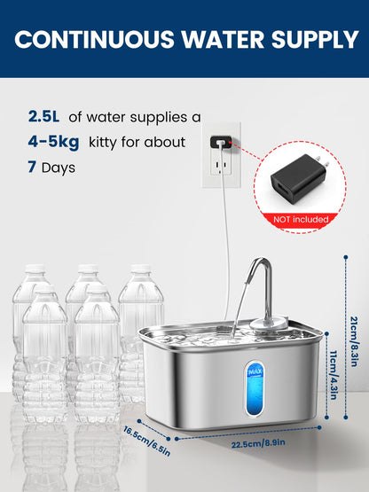 Cat Water Fountain Stainless Steel for Cats Indoor. Chosen for real quality, fits naturally into