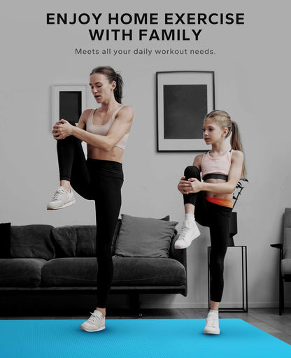 HAPBEAR Extra Large Exercise Mat-7'x5'/6'x8'/6'x9'/6'x10'/6'x12'x8mm(1/3 inch),Non-Slip, Ultra Durable, Thick Workout Mats for Home Gym Flooring Cardio, Yoga Mats for Fitness, High-Density Exercise Mat, Shoes-Friendly