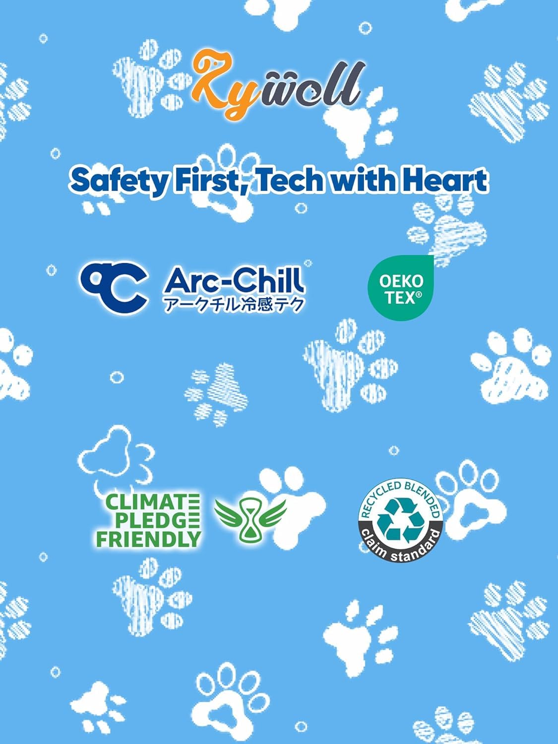 Rywell 44x32in Dog Cooling Mat with One. Chosen for real quality, fits naturally into modern pet